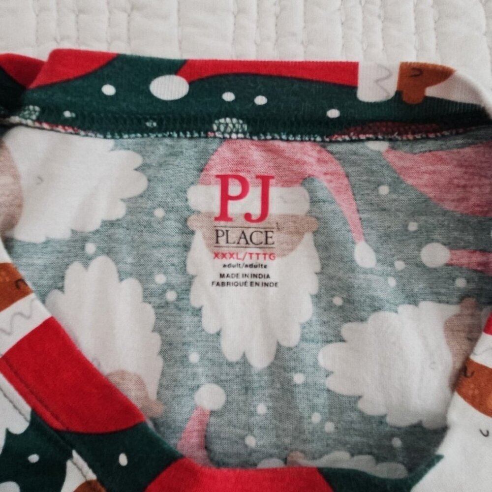 PJ Place Unisex Christmas Santa 100% Cotton Top Pajama‎ Size XXXL Comfort NWOT - Picture 5 of 16